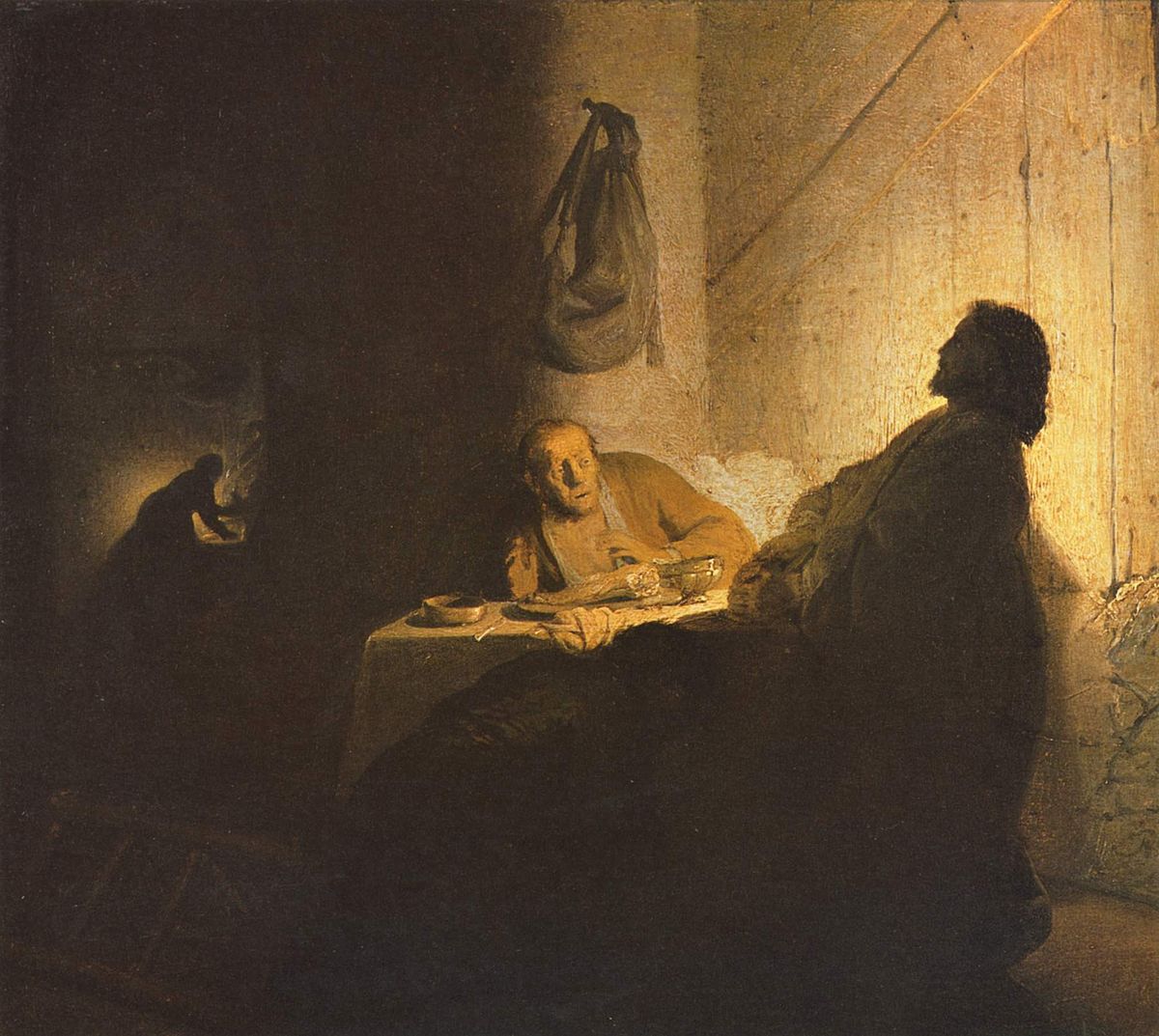 Rembrandt, I pellegrini di Emmaus, 1628 (museo Jacquemart-André, Parigi)