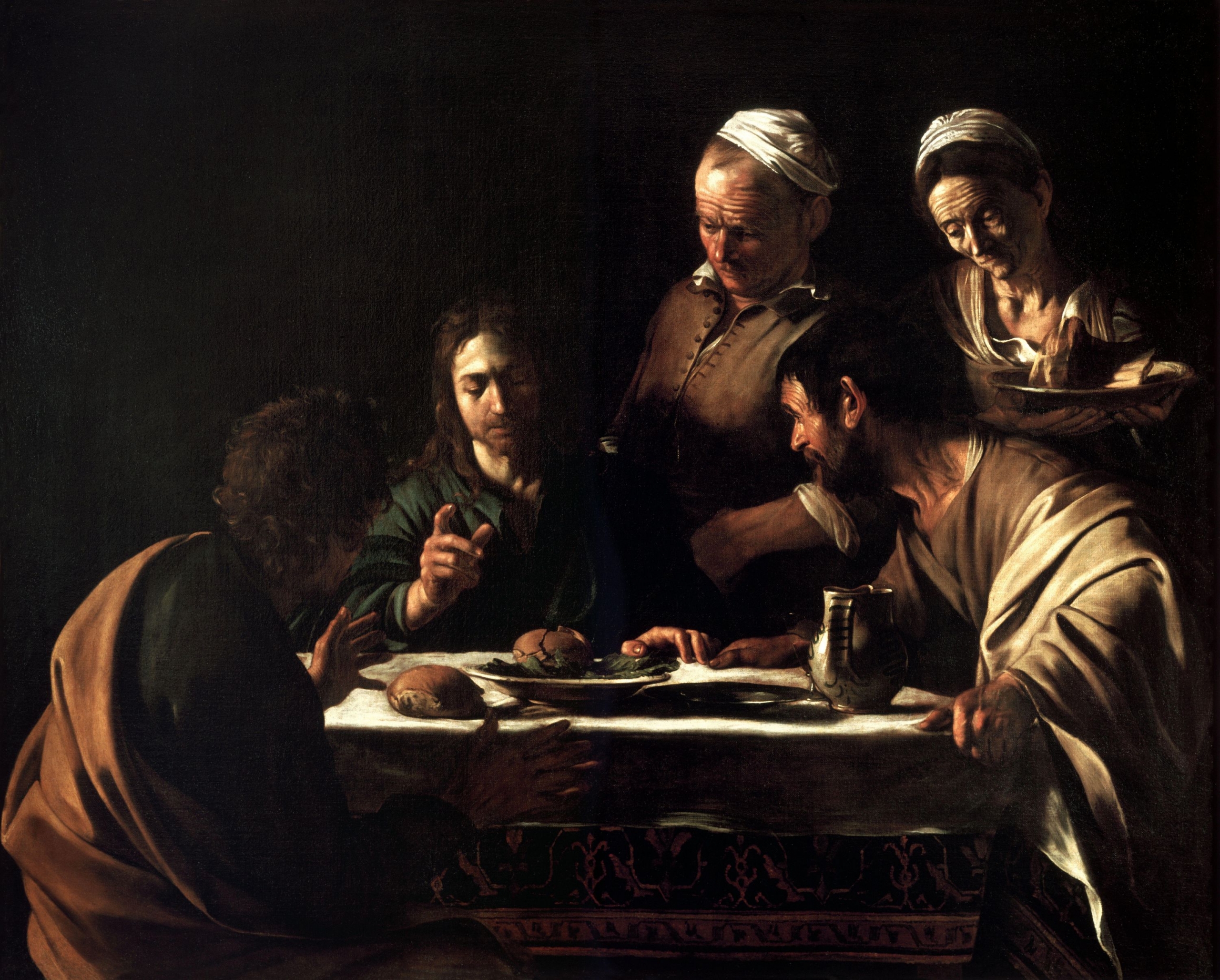 Cena in Emmaus, olio su tela, Caravaggio